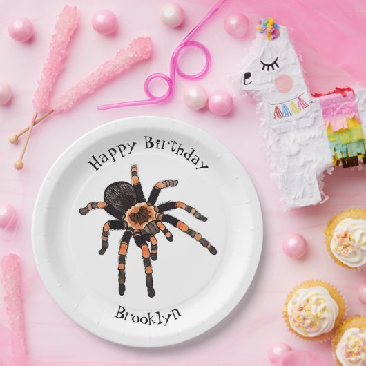 Tarantula-Cartoon Pappteller (Party)