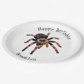 Tarantula-Cartoon Pappteller (Schrägansicht)