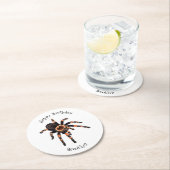Tarantula-Cartoon Runder Pappuntersetzer (Vor Ort)