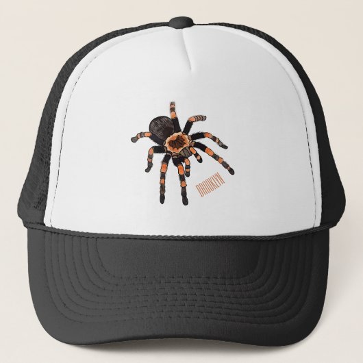 Tarantula-Cartoon Truckerkappe (Vorderseite)