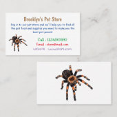 Tarantula-Cartoon Visitenkarte (Vorne/Hinten)