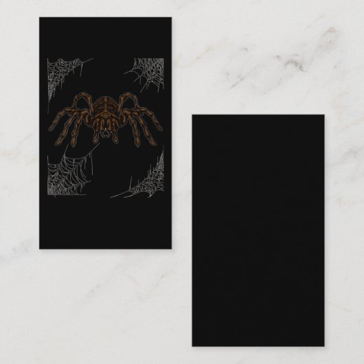 Tarantula CobwebSpider Halloween Visitenkarte (Vorne/Hinten)