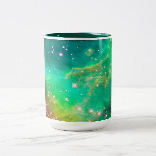 Tarantula-Nebelfleck-Sternhaufen-Galaxie-Bild Zweifarbige Tasse (Mittel)