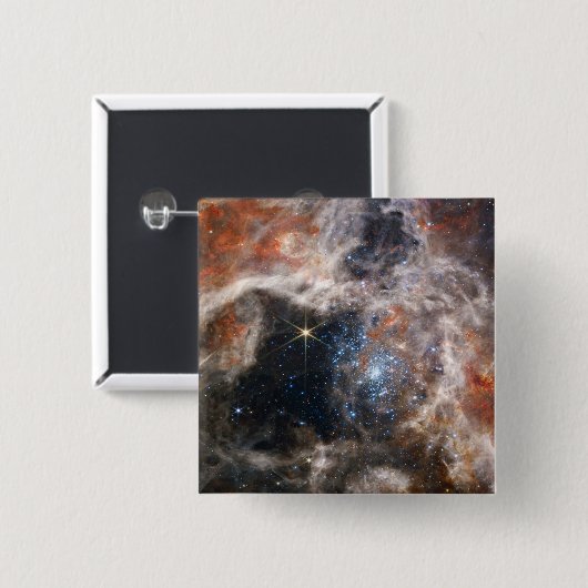 Tarantula Nebula Bild von JWST Button (Vorne & Hinten)
