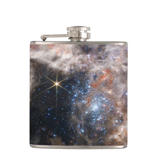 Tarantula Nebula Bild von JWST Flachmann (Vorderseite)