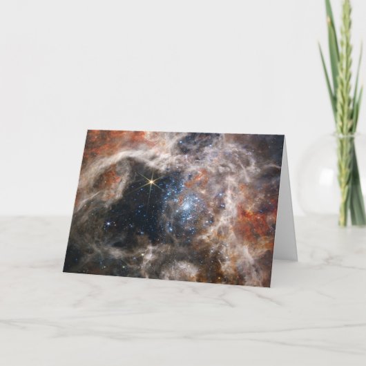 Tarantula Nebula Bild von JWST Karte (Vorderseite)