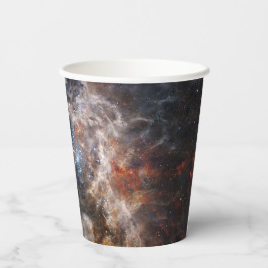 Tarantula Nebula Bild von JWST Pappbecher (Rückseite)