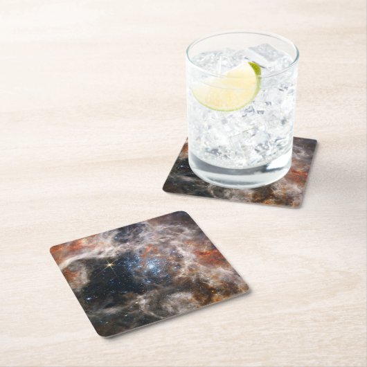 Tarantula Nebula Bild von JWST Rechteckiger Pappuntersetzer (Vor Ort)