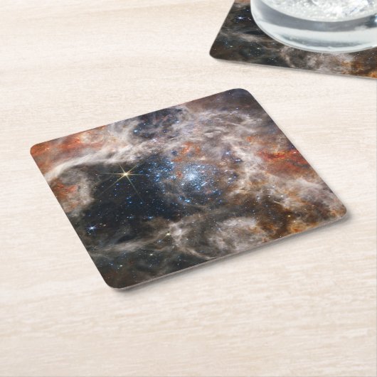 Tarantula Nebula Bild von JWST Rechteckiger Pappuntersetzer (angewinkelt)