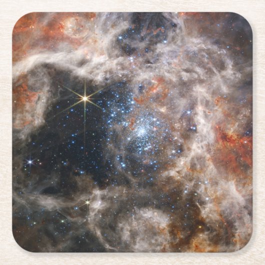 Tarantula Nebula Bild von JWST Rechteckiger Pappuntersetzer (Vorderseite)