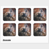 Tarantula Nebula James Webb Teleskop Nasa Sterne Quadratischer Aufkleber (Blatt)