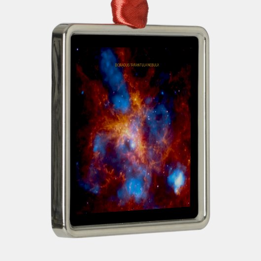 Tarantula Nebula Silbernes Ornament (Rechts)