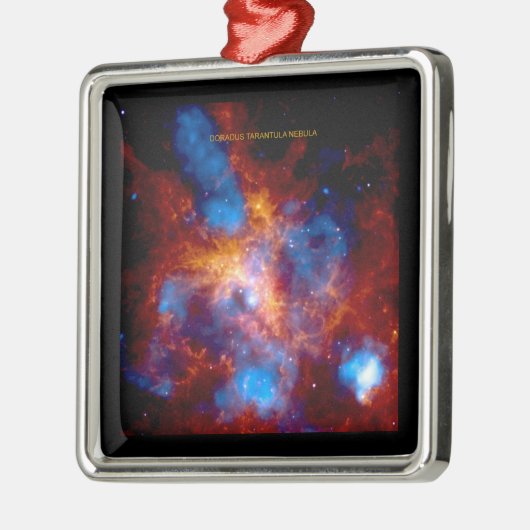 Tarantula Nebula Silbernes Ornament (Links)