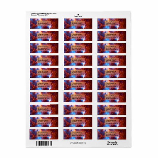 Tarantula Nebula Space Galaxy Blue Brown Adresse (Vorne)