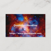 Tarantula Nebula Visitenkarte (Rückseite)