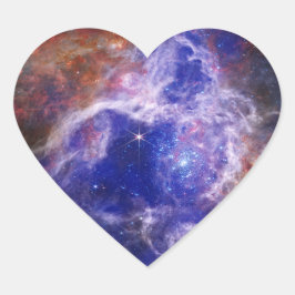 Tarantula Nebula | Weltraum Herz-Aufkleber