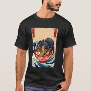 Tarantula Ramen Japanisch Art Great Wave Kanagawa  T-Shirt