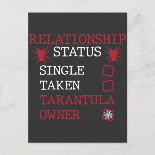 Tarantula Relationship Single gegriffen Spider Own Postkarte (Vorderseite)