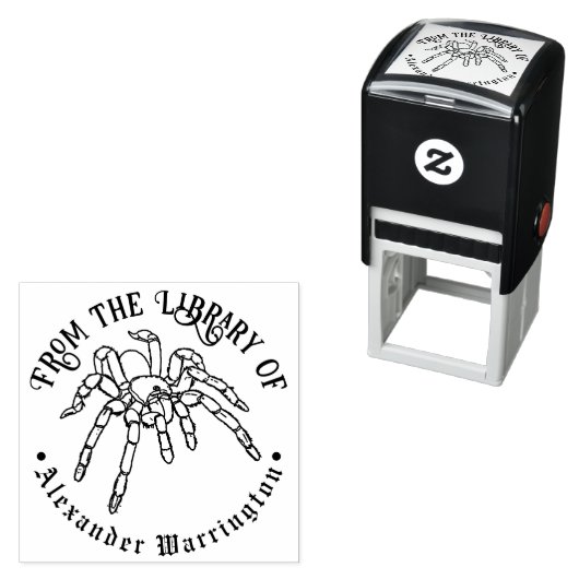 Tarantula Spider #2 Goth Library Buchname Permastempel (Beispiel)