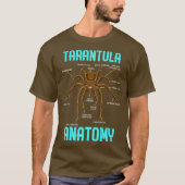 Tarantula Spider Anatomie - Funny Spider Diagramm T-Shirt (Vorderseite)