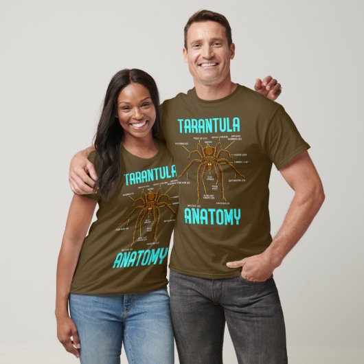 Tarantula Spider Anatomie - Funny Spider Diagramm T-Shirt (Unisex)