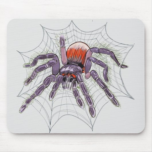 Tarantula Spider Creepy Original Zeichnend Mousepad (Vorne)