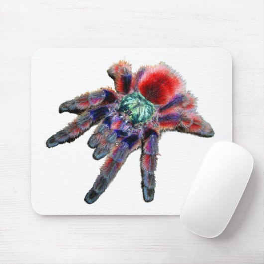 Tarantula-Spinne, arachnid, große blau-rote Spinne Mousepad (Mit Mouse)