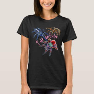 Tarantula-Spinne blau/rot/orange/schwarz T-Shirt