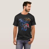 Tarantula-Spinne blau/rot/orange/schwarz T-Shirt (Vorne ganz)