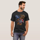 Tarantula-Spinne blau/rot/orange/schwarz T-Shirt (Vorne ganz)