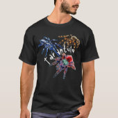 Tarantula-Spinne blau/rot/orange/schwarz T-Shirt (Vorderseite)
