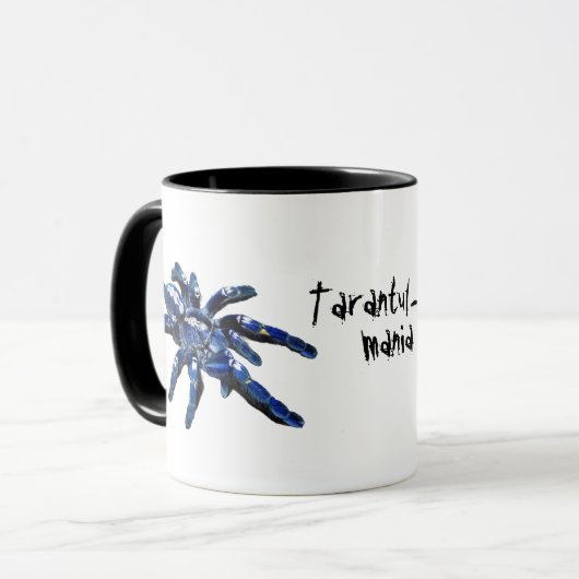 Tarantula, Tarantul-Manie, große blaue Spinne Tasse (Vorderseite Links)