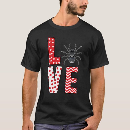 Tarantula Valentines Day Love Valentine Cute Heart T-Shirt (Vorderseite)