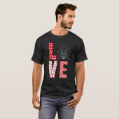 Tarantula Valentines Day Love Valentine Cute Heart T-Shirt (Vorne ganz)