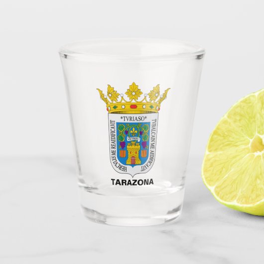 Tarazona (Aragon, Spanien), Wappen Schnapsglas (Vorderseite)