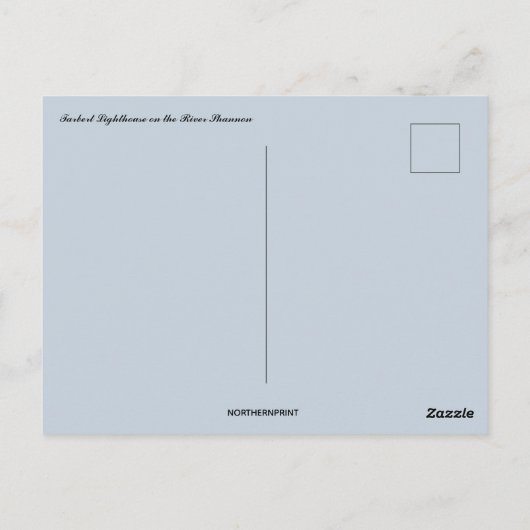 Tarbert Lighthouse am Fluss Shannon in Irland Postkarte (Rückseite)