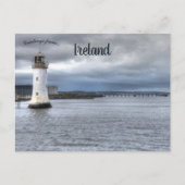 Tarbert Lighthouse am Fluss Shannon in Irland Postkarte (Vorderseite)
