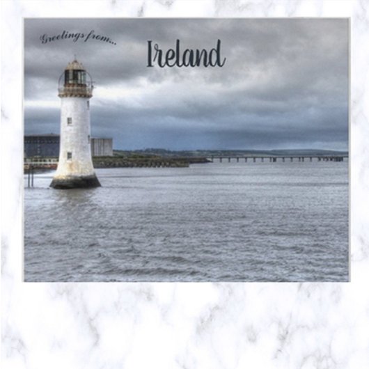 Tarbert Lighthouse am Fluss Shannon in Irland Postkarte