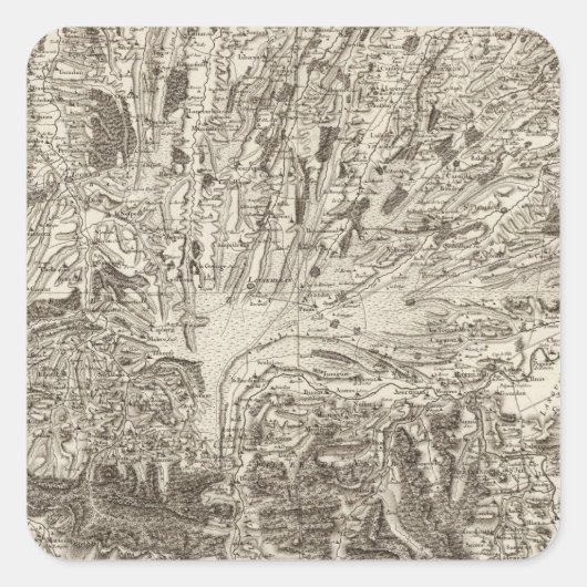 Tarbes Quadratischer Aufkleber (Vorderseite)