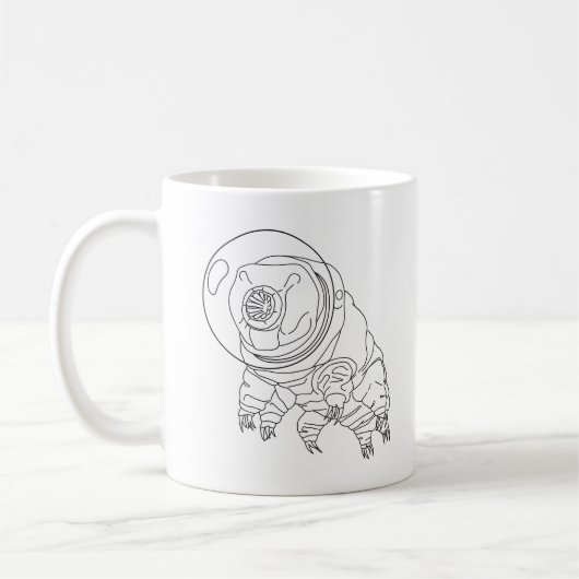 Tardigrade-Astronauten-Tasse Kaffeetasse (Links)