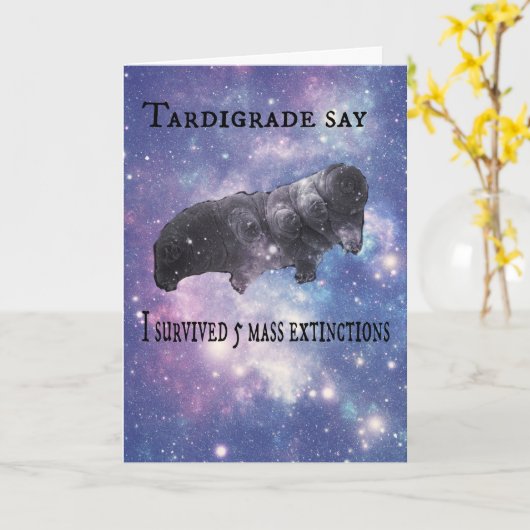 Tardigrade sagen Sie - Fall herein dort! Karte (Gelbe Blume)