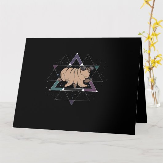 Tardigrade Space Science Water Bear Lover Microbio Karte (Gelbe Blume)