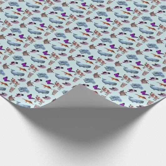 Tardigrade Tierdruck-Packpapier Geschenkpapier (Ecke)