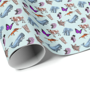 Tardigrade Tierdruck-Packpapier Geschenkpapier