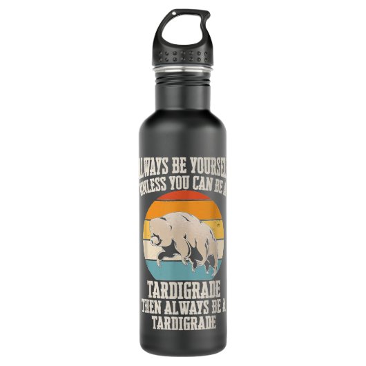Tardigrade Wasserbär Edelstahlflasche (Vorderseite)