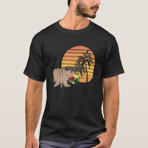 Tardigrade Wasserbär Retro Vintage Sonnenuntergang T-Shirt