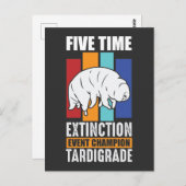 Tardigrade Water Bear Extinction Event Champion Postkarte (Vorne/Hinten)