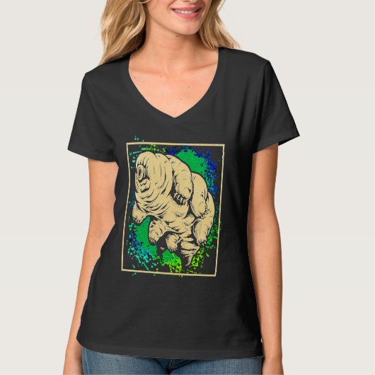 Tardigrade Water Bear Moss Piglet Micro Animal Col T-Shirt (Vorderseite)
