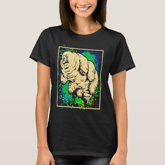 Tardigrade Water Bear Moss Piglet Micro Animal Col T-Shirt (Vorderseite)