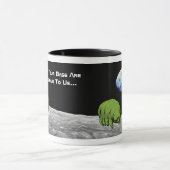 Tardigrades on Moon Funny NASA Apollo 8 Erdaufgang Tasse (Zentrum)